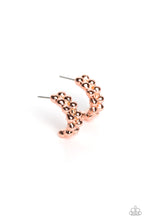 Load image into Gallery viewer, Paparazzi Accessories - Bubbling Beauty Copper Hoop Earrings