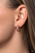 Load image into Gallery viewer, Paparazzi Accessories - Bubbling Beauty Copper Hoop Earrings