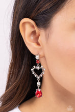 Load image into Gallery viewer, Paparazzi Accessories - Lovers Lure - Red Earrings