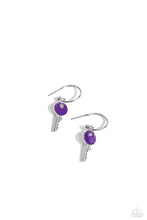 Load image into Gallery viewer, Paparazzi Accessories - Key Performance Purple Earring