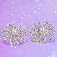 Load image into Gallery viewer, Paparazzi Accessories Fancy Fireworks - White Earrings