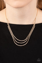 Load image into Gallery viewer, Paparazzi Surreal Sparkle Gold Necklace