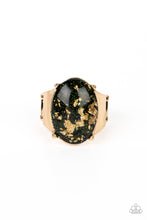 Load image into Gallery viewer, Paparazzi Gold Leaf Glam Black and Gold Ring