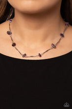 Load image into Gallery viewer, Paparazzi Chiseled Construction Purple Necklace
