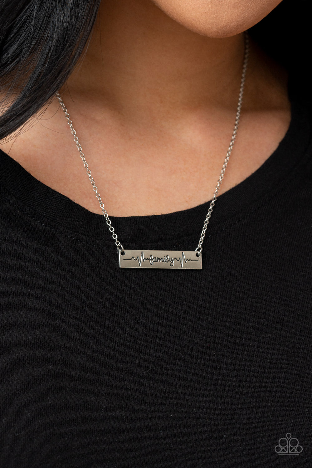 Paparazzi Living The Mom Life Silver Necklace