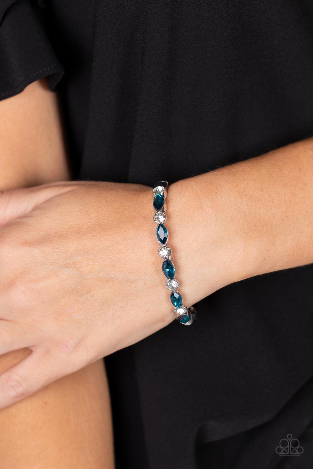 Paparazzi Accessories - Petitely Powerhouse Blue Bracelet