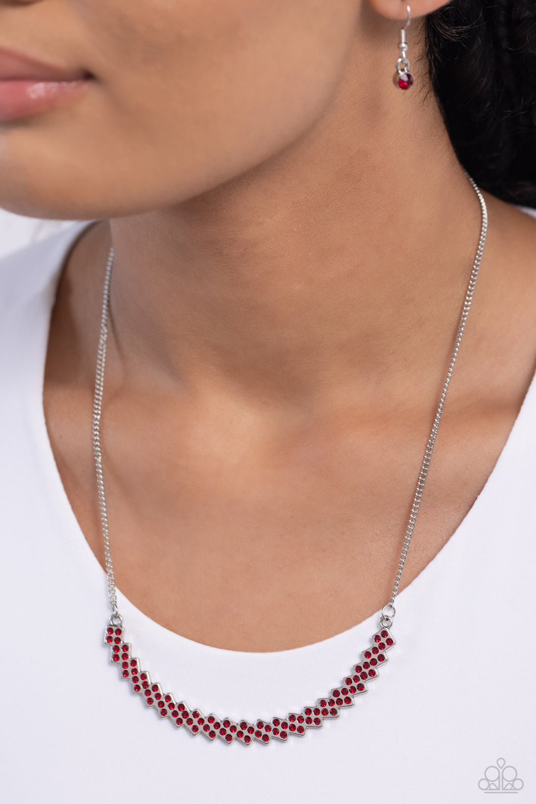 Paparazzi Accessories - Dicey Demure Red Necklace