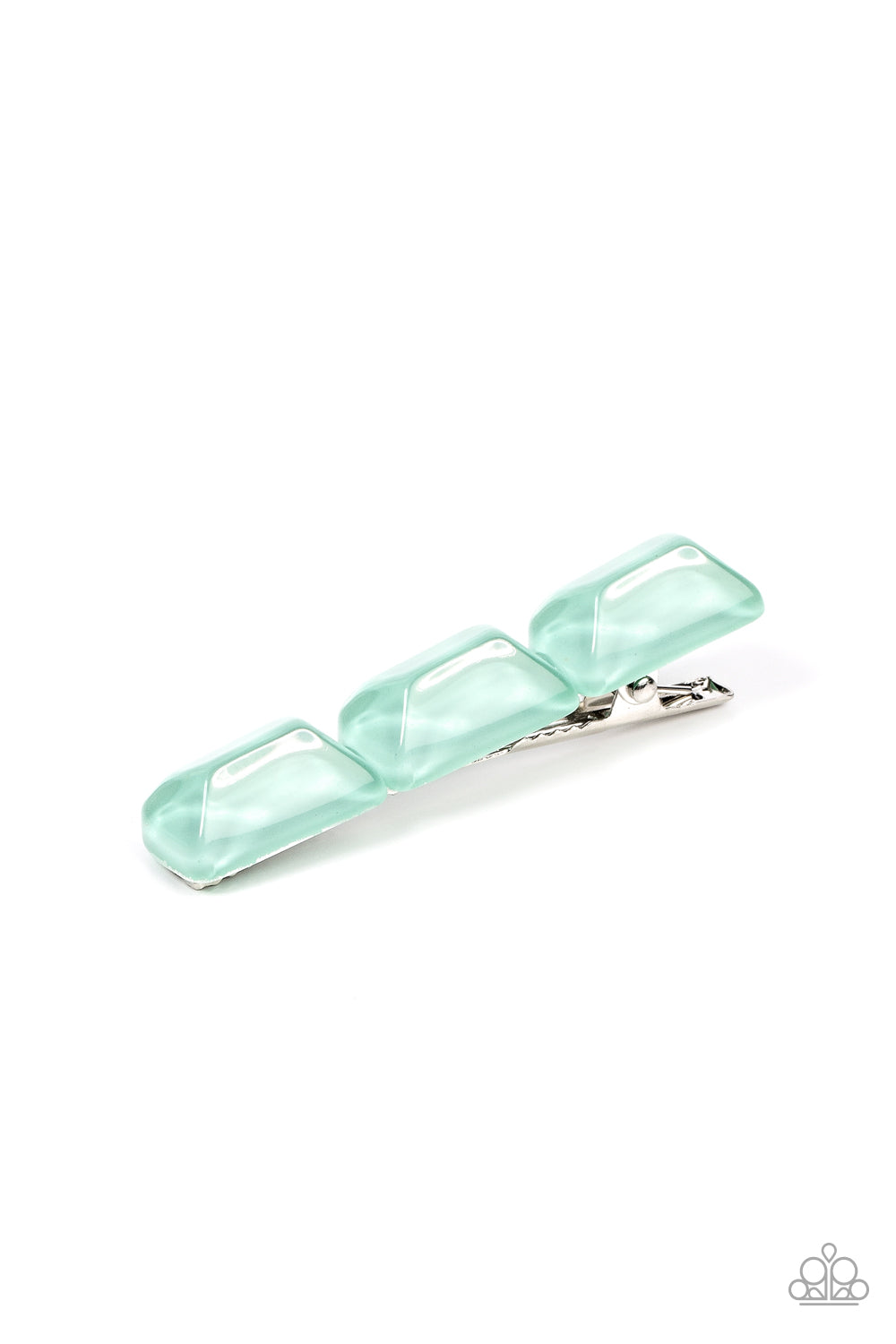 Paparazzi Gemstone Glimmer Green Hair Clip