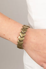 Load image into Gallery viewer, Paparazzi Hearts Galore Brass Cuff Bracelet
