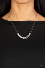 Load image into Gallery viewer, Paparazzi Shimmering High Society Silver Necklace
