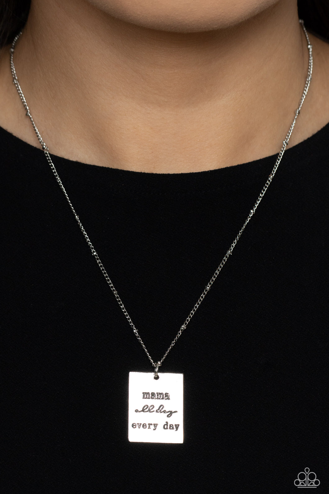 Paparazzi Mama MVP Silver Necklace