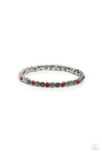 Load image into Gallery viewer, Paparazzi Accessories - Floral Fast Lane Red Bracelet
