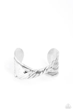 Load image into Gallery viewer, Paparazzi Radiant Ribbons Silver Cuff Bracelet
