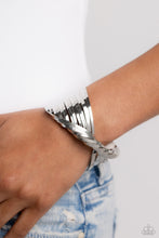 Load image into Gallery viewer, Paparazzi Radiant Ribbons Silver Cuff Bracelet
