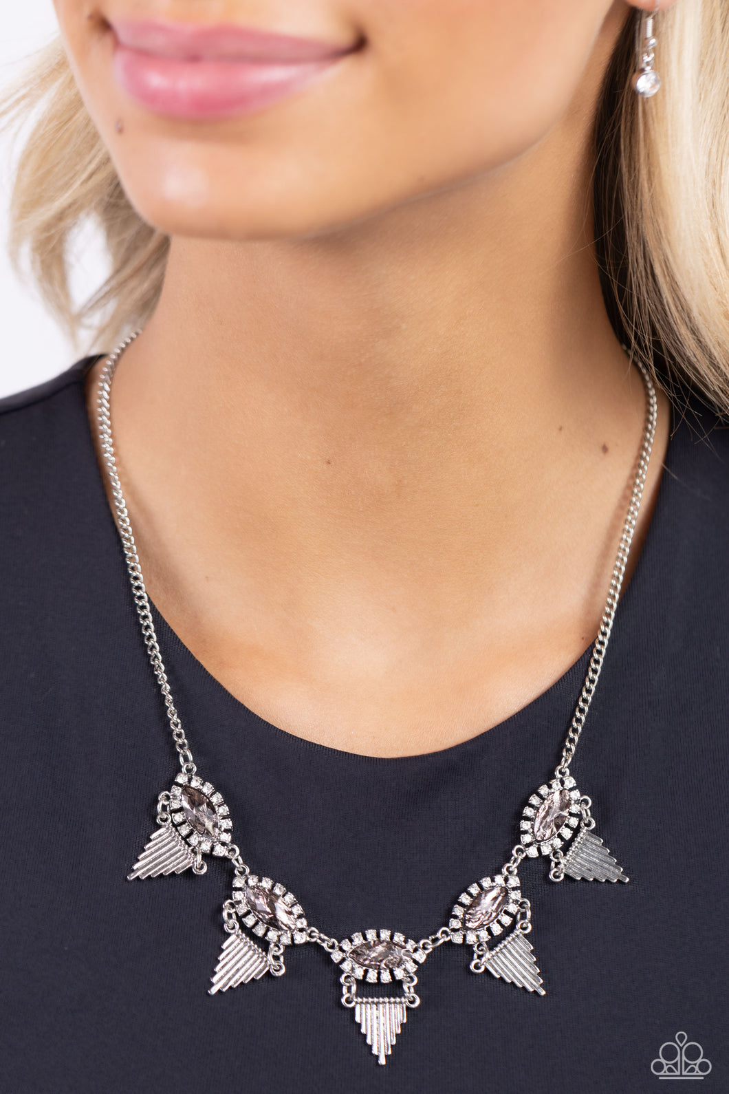 Paparazzi Accessories - Scintillating Shimmer Silver Necklace