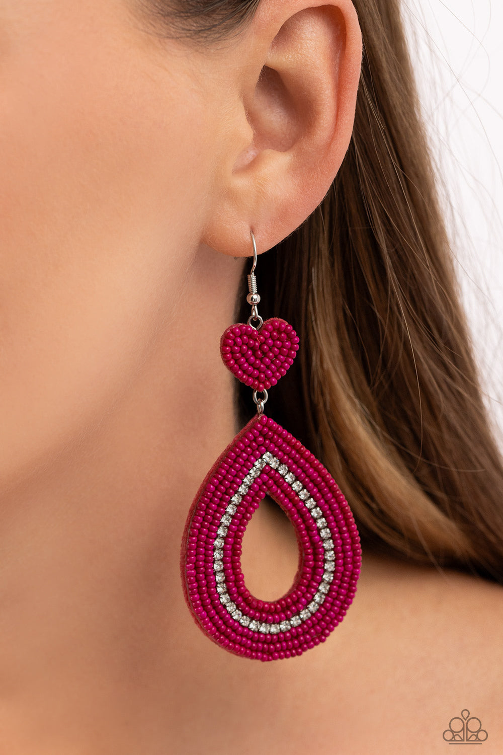 Paparazzi Accessories - Now SEED Here - Pink Earrings