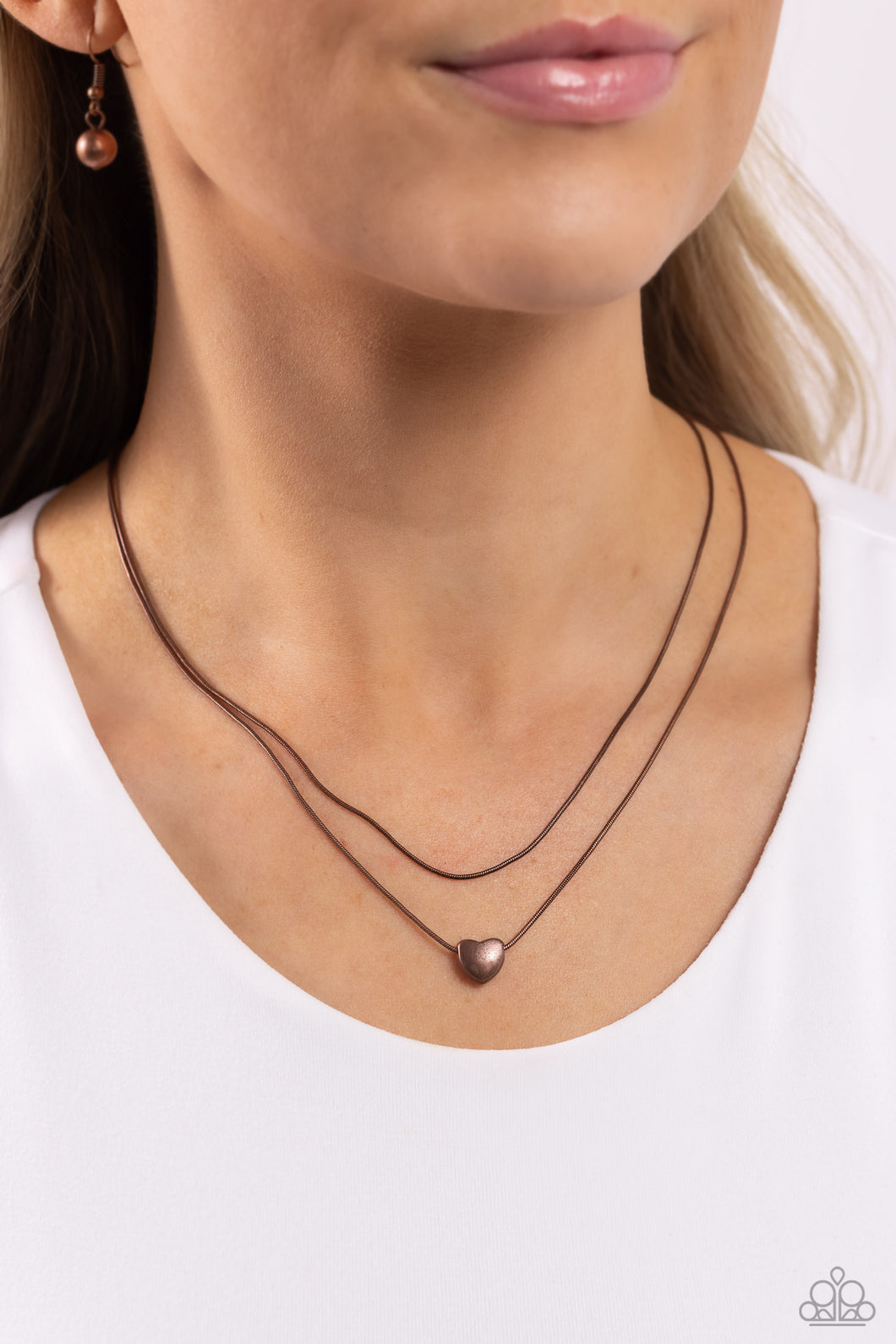 Paparazzi Accessories - Sweetheart Series Copper Necklace