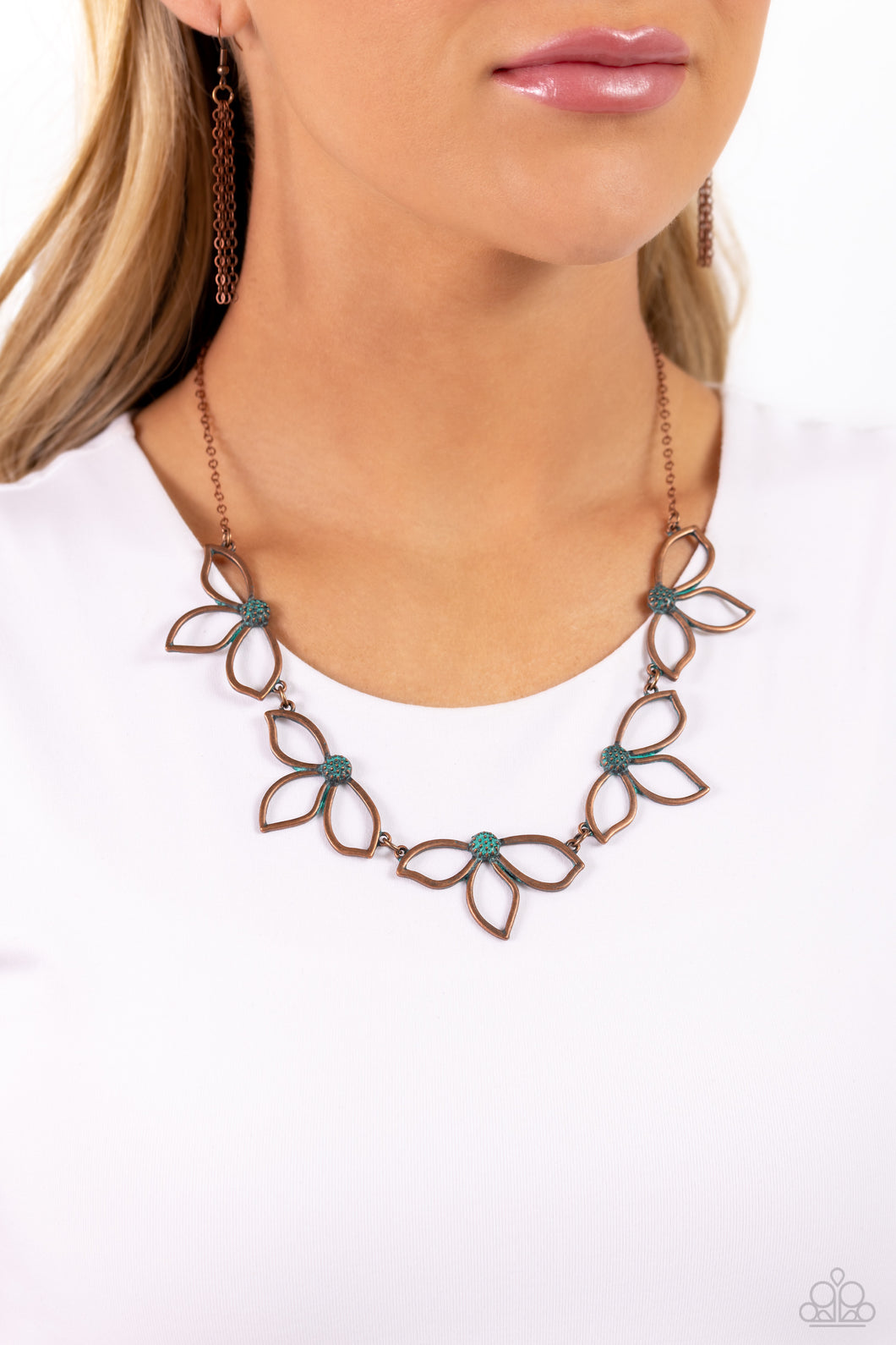 Paparazzi Accessories - Petal Pageantry Copper Necklace