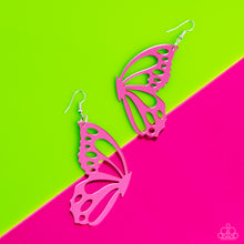 Load image into Gallery viewer, Paparazzi Accessories - WING of the World Pink Earrings
