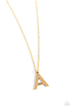 Load image into Gallery viewer, Paparazzi Accessories - Leave Your Initials - Gold - A Necklace
