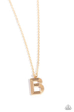 Load image into Gallery viewer, Paparazzi Accessories - Leave Your Initials - Gold - B Necklace
