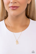 Load image into Gallery viewer, Paparazzi Accessories - Leave Your Initials - Gold - B Necklace
