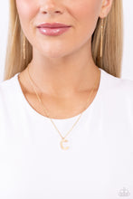 Load image into Gallery viewer, Paparazzi Accessories - Leave Your Initials - Gold - C Necklace
