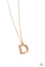 Load image into Gallery viewer, Paparazzi Accessories - Leave Your Initials - Gold - D Necklace
