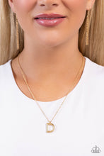 Load image into Gallery viewer, Paparazzi Accessories - Leave Your Initials - Gold - D Necklace
