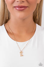 Load image into Gallery viewer, Paparazzi Accessories - Leave Your Initials - Gold - E Necklace
