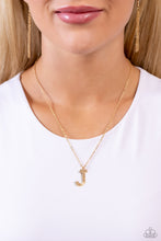 Load image into Gallery viewer, Paparazzi Accessories - Leave Your Initials - Gold - J Necklace
