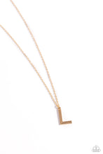 Load image into Gallery viewer, Paparazzi Accessories - Leave Your Initials - Gold - L Necklace
