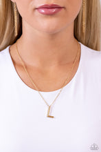 Load image into Gallery viewer, Paparazzi Accessories - Leave Your Initials - Gold - L Necklace
