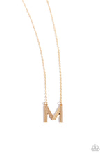 Load image into Gallery viewer, Paparazzi Accessories - Leave Your Initials - Gold - M Necklace
