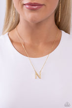 Load image into Gallery viewer, Paparazzi Accessories - Leave Your Initials - Gold - N Necklace
