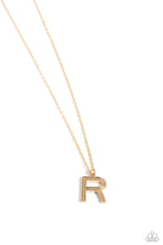 Load image into Gallery viewer, Paparazzi Accessories - Leave Your Initials - Gold - R Necklace
