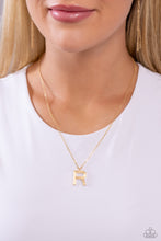 Load image into Gallery viewer, Paparazzi Accessories - Leave Your Initials - Gold - R Necklace
