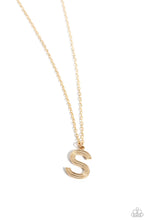 Load image into Gallery viewer, Paparazzi Accessories - Leave Your Initials - Gold - S Necklace
