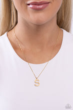 Load image into Gallery viewer, Paparazzi Accessories - Leave Your Initials - Gold - S Necklace
