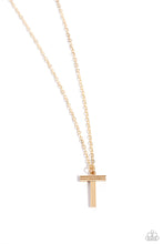 Load image into Gallery viewer, Paparazzi Accessories - Leave Your Initials - Gold - T Necklace
