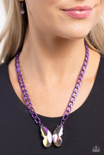 Load image into Gallery viewer, Paparazzi Accessories - Fascinating Flyer - Purple Necklace
