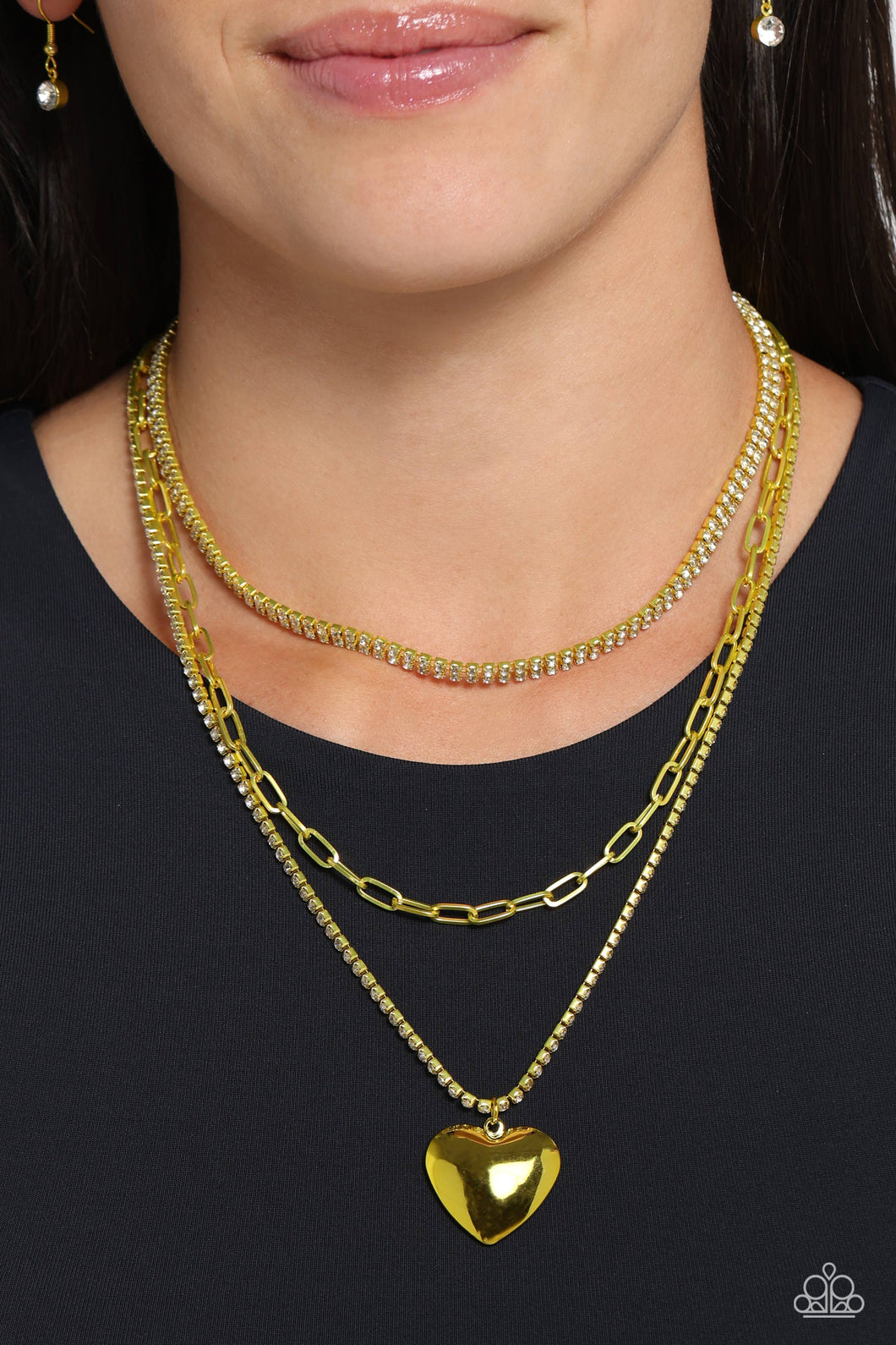 Paparazzi Accessories - Caring Cascade - Yellow Necklace