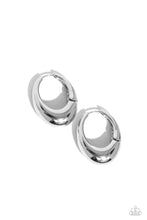 Load image into Gallery viewer, Paparazzi Accessories - Oval Official - Silver Hoops Hinge
