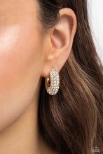 Load image into Gallery viewer, Paparazzi Accessories - Combustible Confidence - Gold Hoops Hinge
