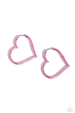 Load image into Gallery viewer, Paparazzi Accessories - Loving Legend - Pink Hoops Hinge
