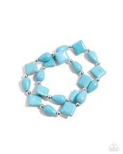 Load image into Gallery viewer, Paparazzi Accessories - EARTHY Riser - Blue Bracelets
