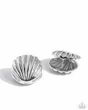 Load image into Gallery viewer, Paparazzi Accessories - Seashell Surprise - Silver Earrings
