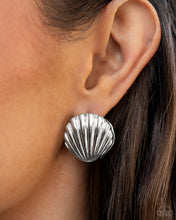 Load image into Gallery viewer, Paparazzi Accessories - Seashell Surprise - Silver Earrings
