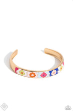 Load image into Gallery viewer, Paparazzi Accessories Multicolored Moment Gold Cuff Bracelet
