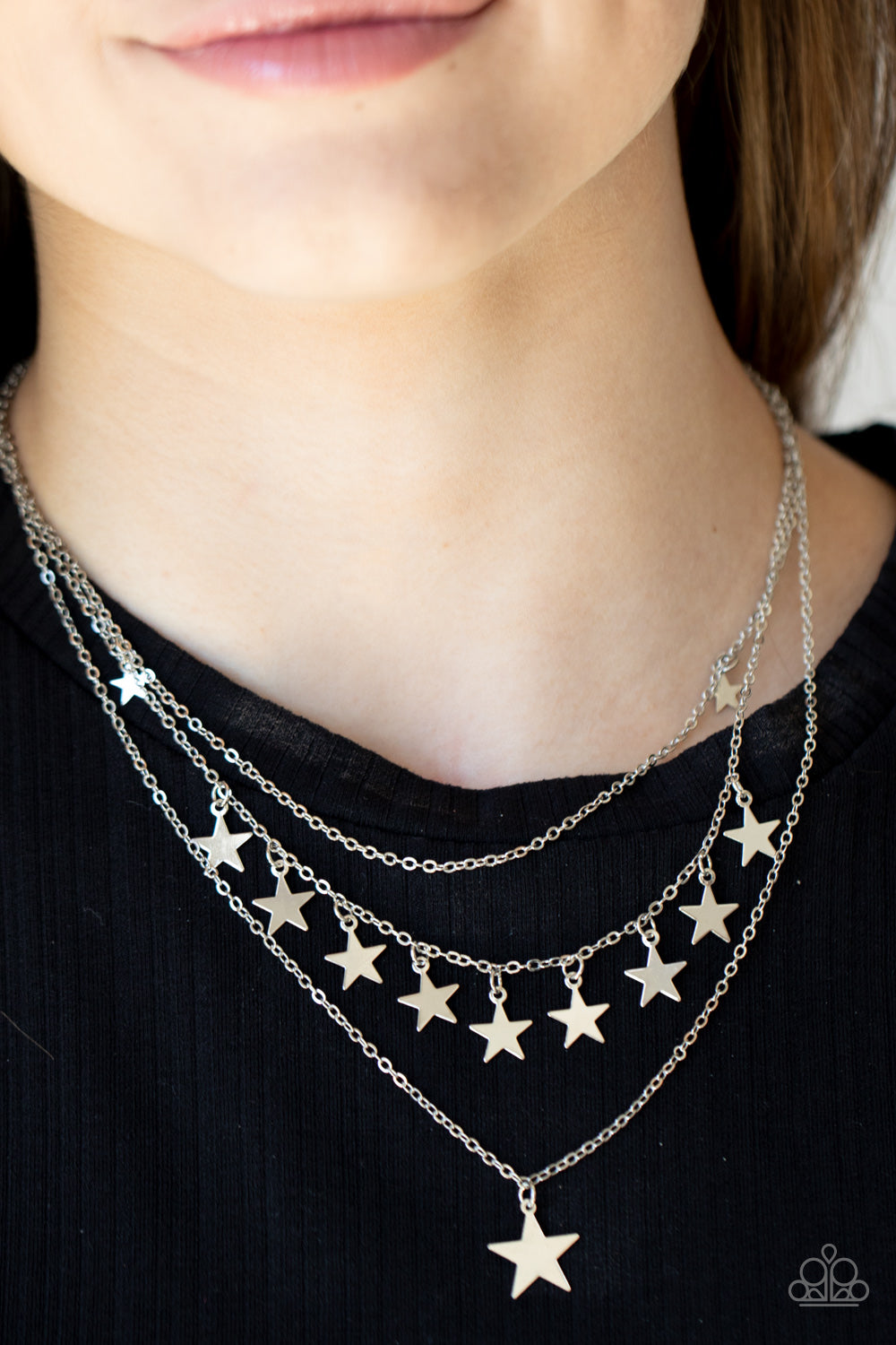 Paparazzi Americana Girl Silver Necklace